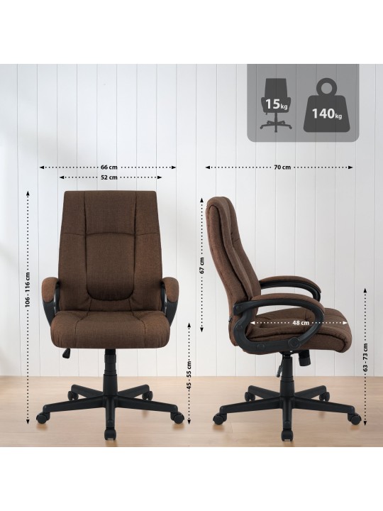 Irodai szék XL Sparta szövet, barna