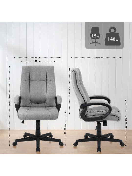 Irodai szék XL Sparta szövet, szürke