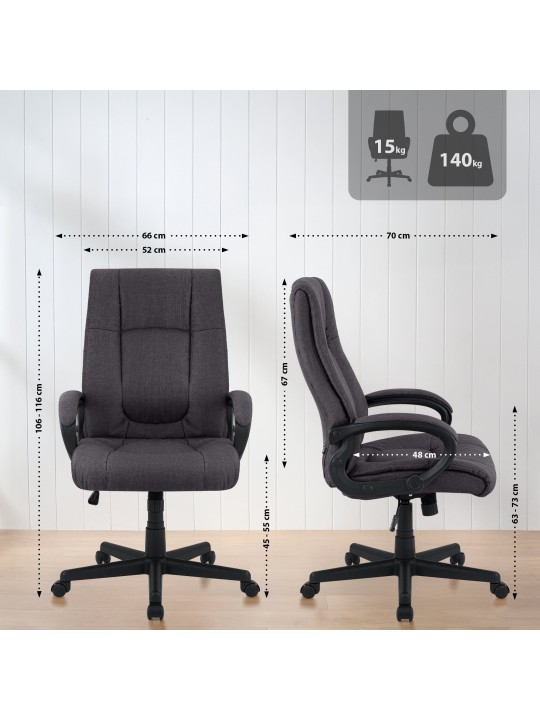 Irodai szék XL Sparta szövet, fekete