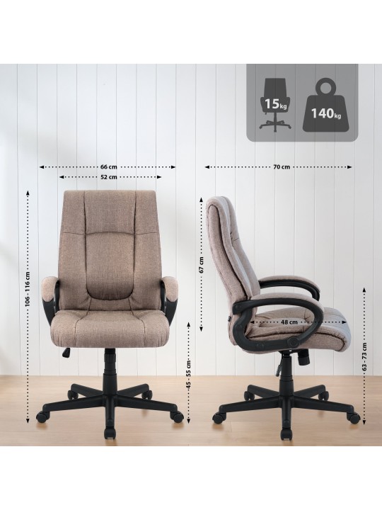 Irodai szék XL Sparta szövet, taupe