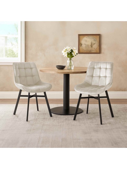 Colby bársony szék, krém