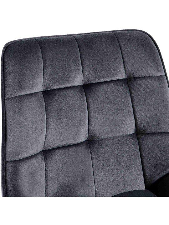 Colby bársony szék, sötétszürke