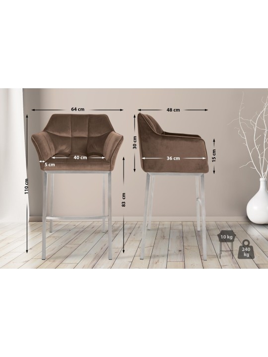 Bársám Damaso E bársony 4 méteres kerettel, barna Bársám Damaso E bársony 4 méteres kerettel, barna