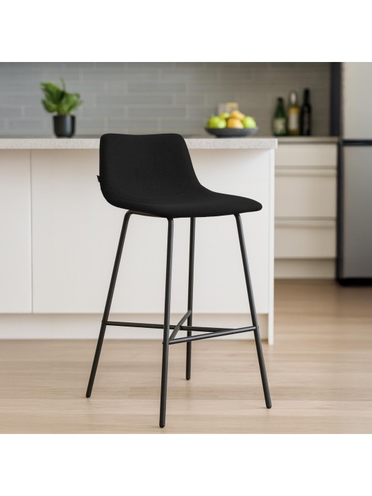 Altona szövet bárszék, fekete