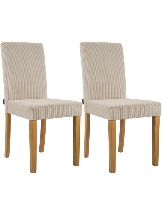 2 db étkezőszékből álló Ina Cord antik lámpakészlet, világosbarna