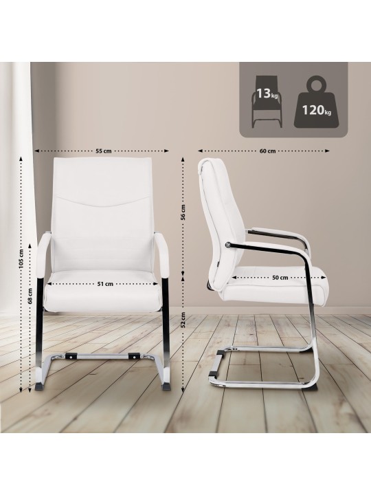 Hobart látogatói szék, fehér