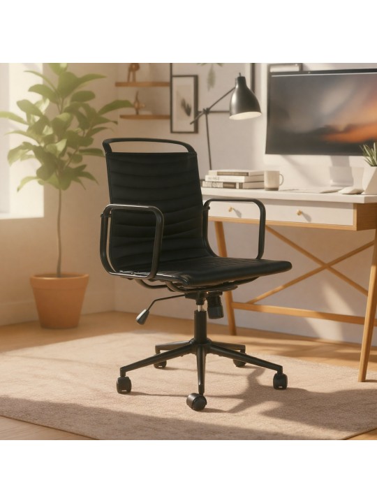 Bakers műbőr irodai szék, fekete