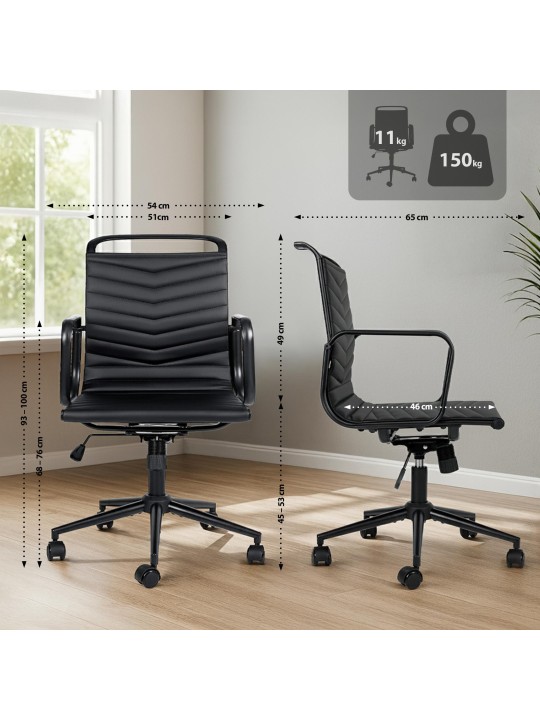 Bakers műbőr irodai szék, fekete