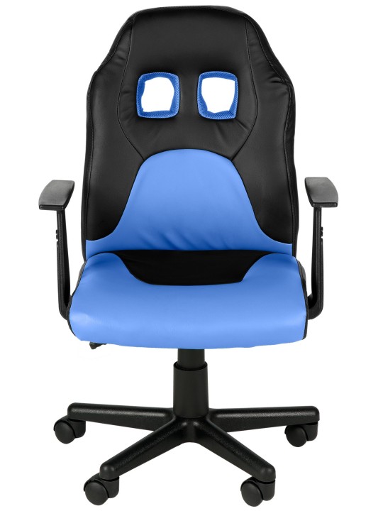 Gyermek irodai szék szórakozás, fekete/kék