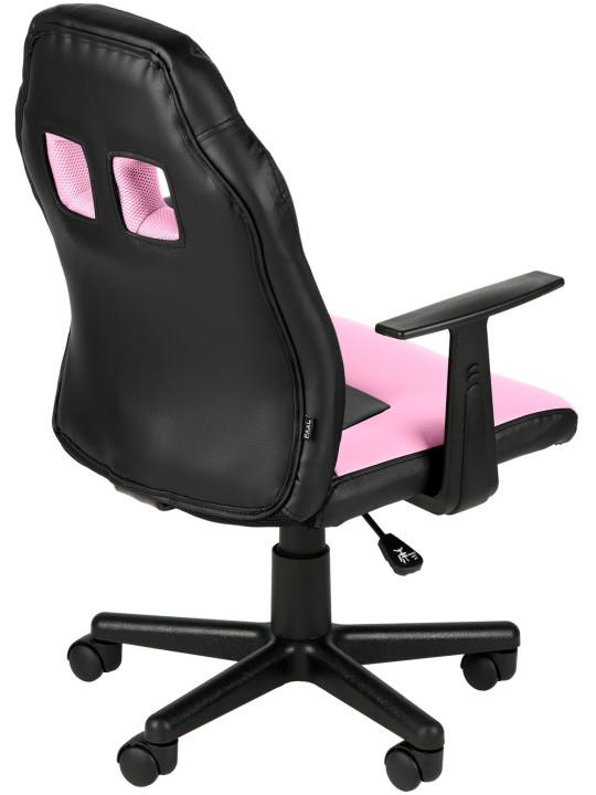 Gyermek irodai szék szórakozás, fekete/rózsaszín