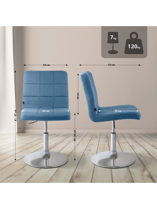 Szék Ricky szövet, kék