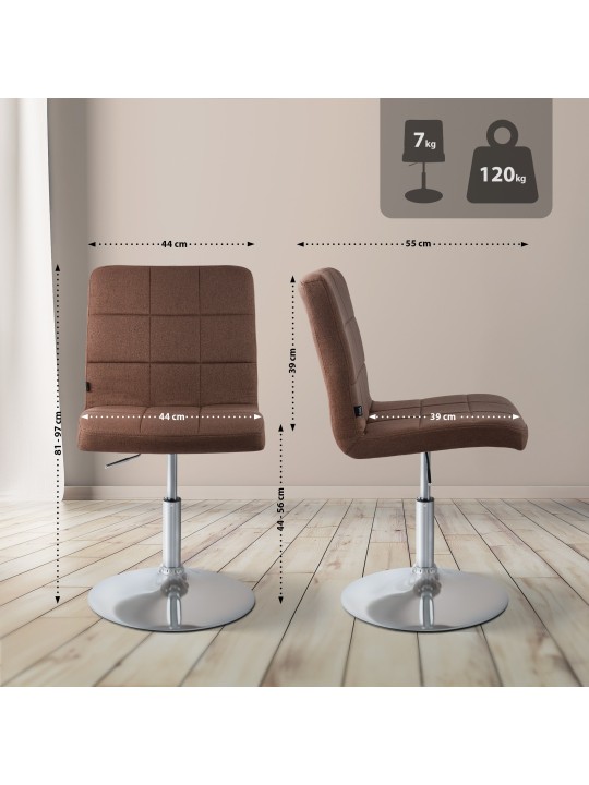 Szék Ricky szövet, barna