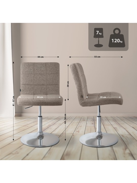 Szék Ricky szövet, taupe