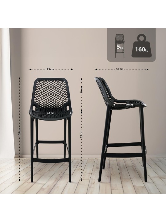 Bárszék Air, fekete