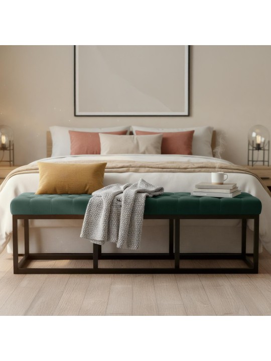 Pad Polson bársony 150 cm, zöld