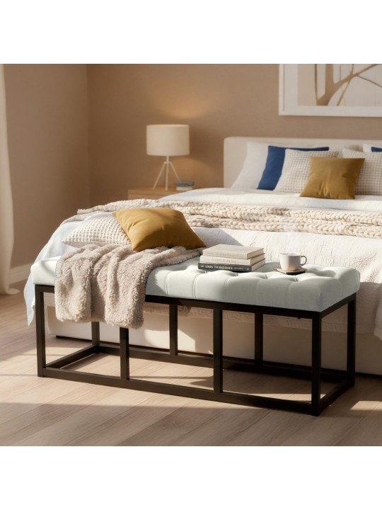 Polson bársony pad 120 cm, krém