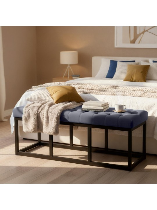 Polson bársony pad 120 cm, szürke