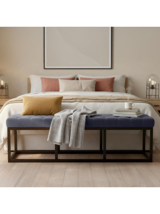 Pad Polson bársony 150 cm, szürke