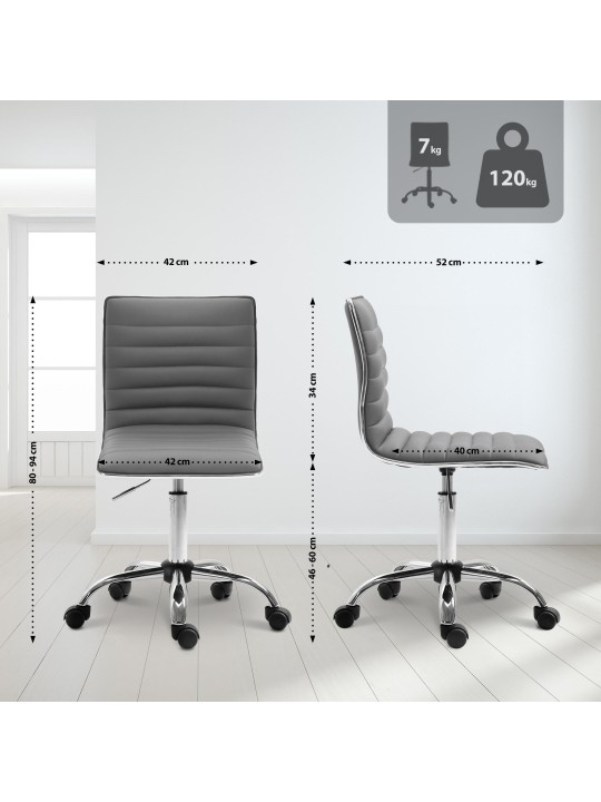 Munkaszék Alamosa műbőr, szürke