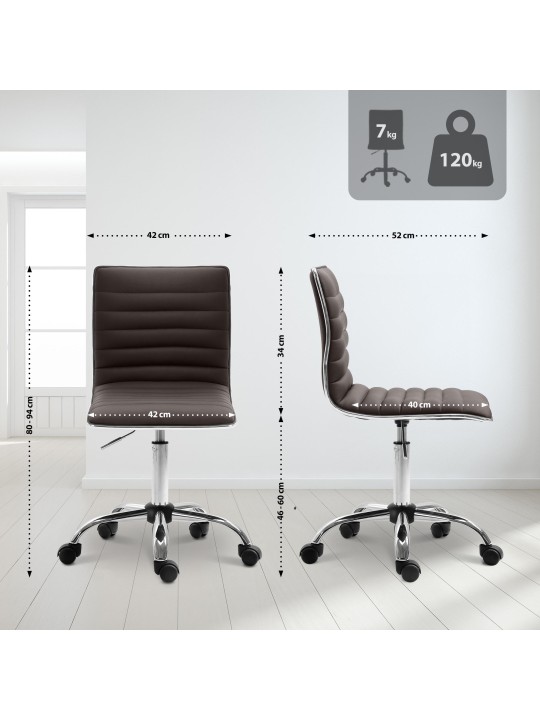 Munkaszék Alamosa műbőr, barna