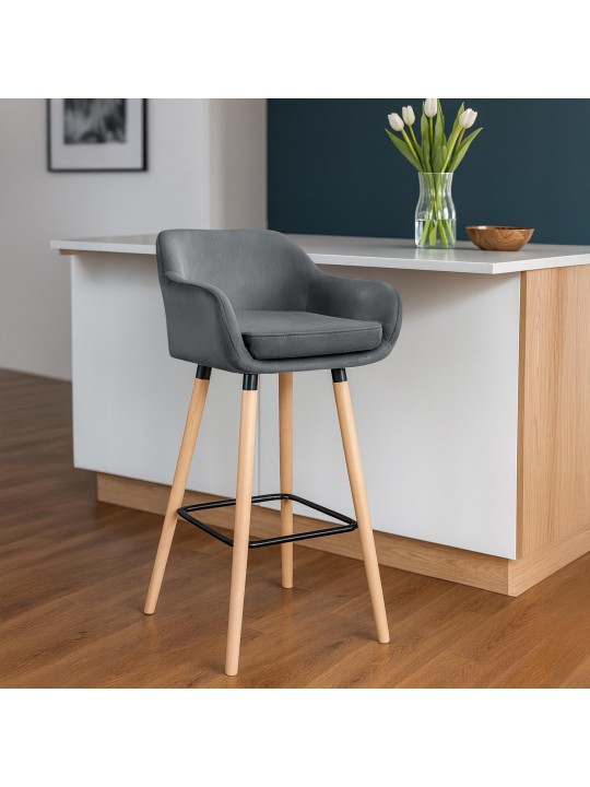 Bárszék Grant bársony, szürke