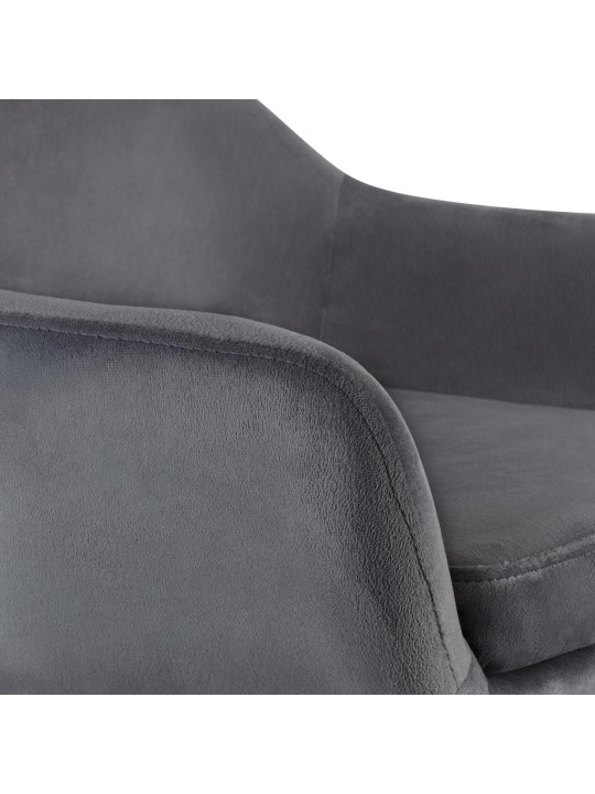 2 db bárszék készlet Grant velvet, szürke