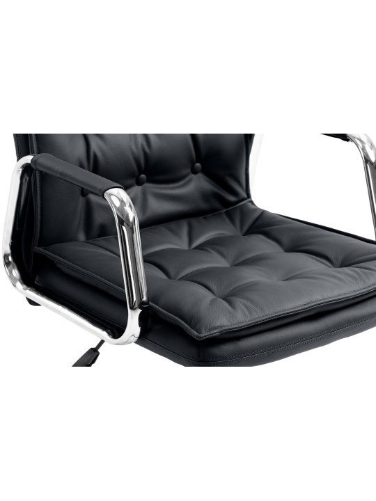 Sotira irodai szék valódi bőr, fekete