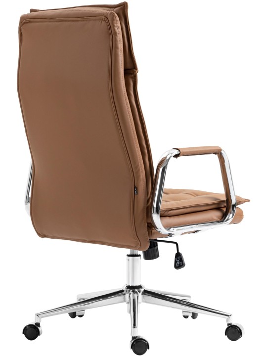 Sotira irodai szék valódi bőr, világosbarna