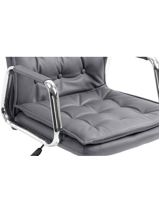 Sotira irodai szék valódi bőr, szürke