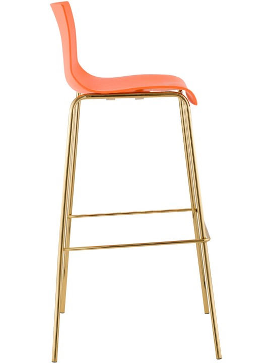 Bárszék Hoover műanyag 4 láb arany, narancs