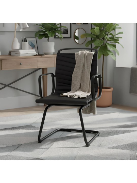 Látogatószék Tomkin műbőr, fekete