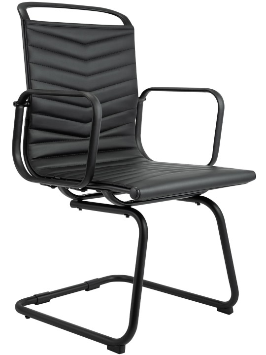 Látogatószék Tomkin műbőr, fekete