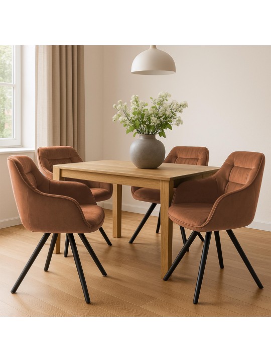 Russel bársony szék, kávé Russel bársony szék, kávé