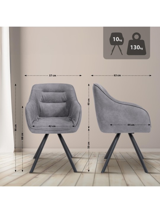 Russel vintage szék, szürke Russel vintage szék, szürke