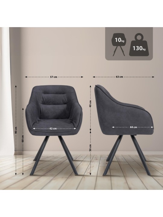 Russel vintage szék, fekete Russel vintage szék, fekete