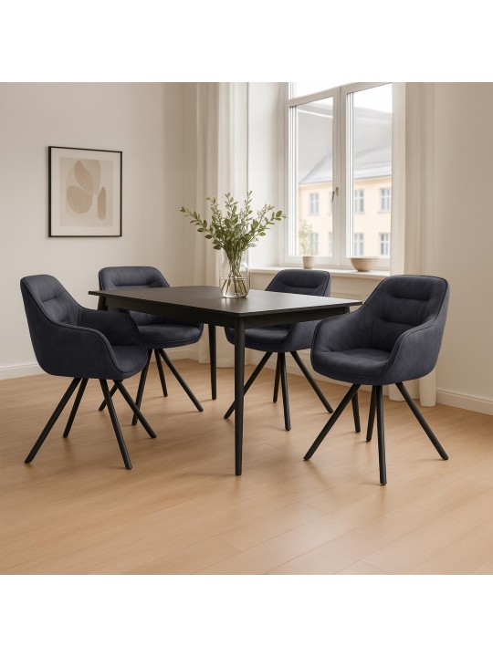 Russel vintage szék, fekete Russel vintage szék, fekete