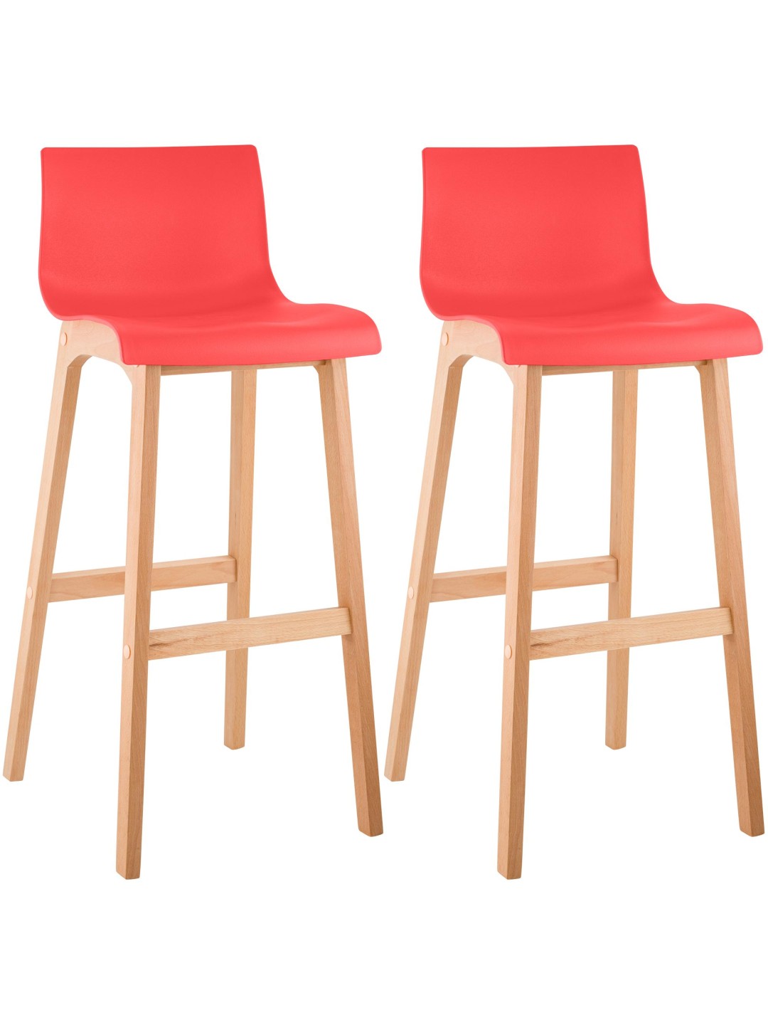 2 db Hoover Natura bárszék készlet, piros