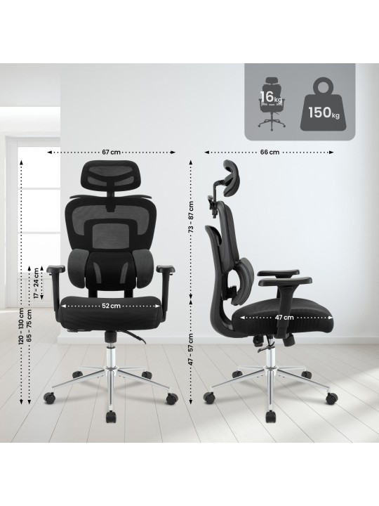 Lothenda irodai szék, fekete