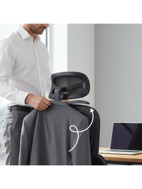 Lothenda irodai szék, fekete