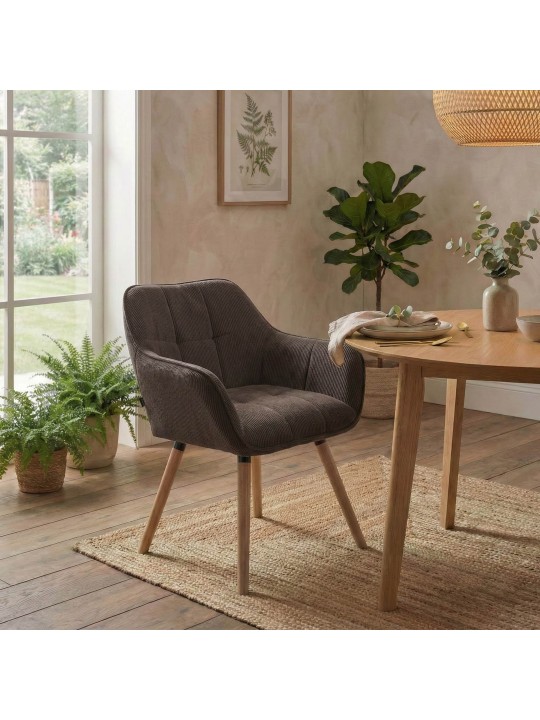 Étkezőszék Vienna Cord natúr, barna