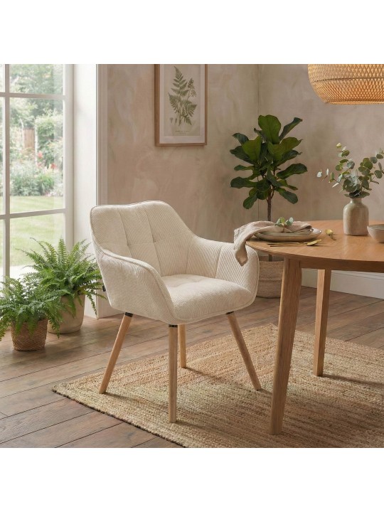 Étkezőszék Vienna Cord natúr, krém