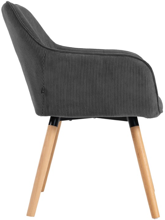Étkezőszék Vienna Cord natúr, sötétszürke