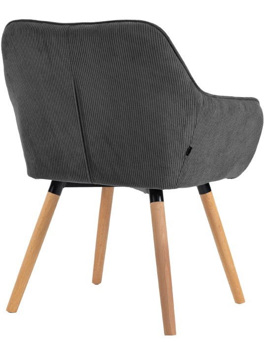 Étkezőszék Vienna Cord natúr, sötétszürke