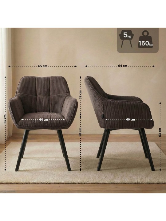 Vienna Cord étkezőszék, barna