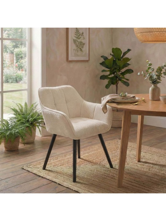 Vienna Cord étkezőszék, krém