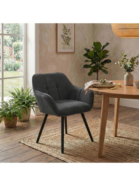 Vienna Cord étkezőszék, sötétszürke Vienna Cord étkezőszék, sötétszürke