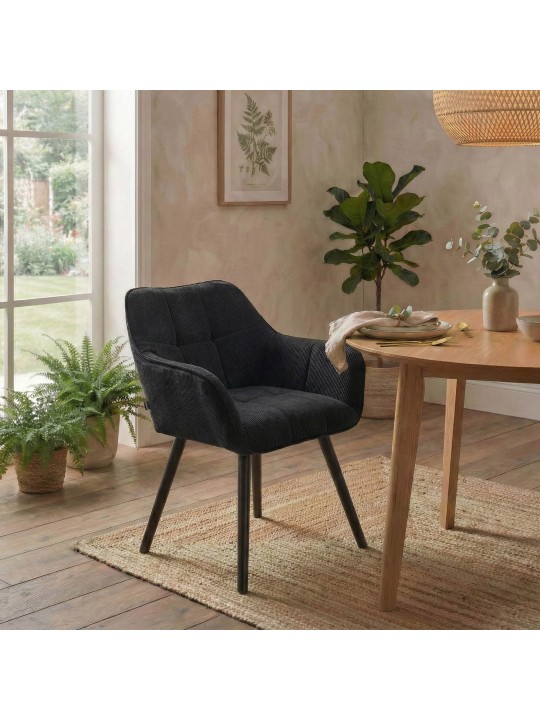 Vienna Cord étkezőszék, fekete